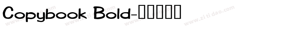 Copybook Bold字体转换